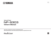 Yamaha NP-S303 - Owners manual